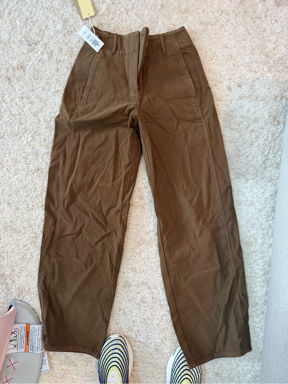 Wilfred Men's Olive Brown Straight-Leg Chinos